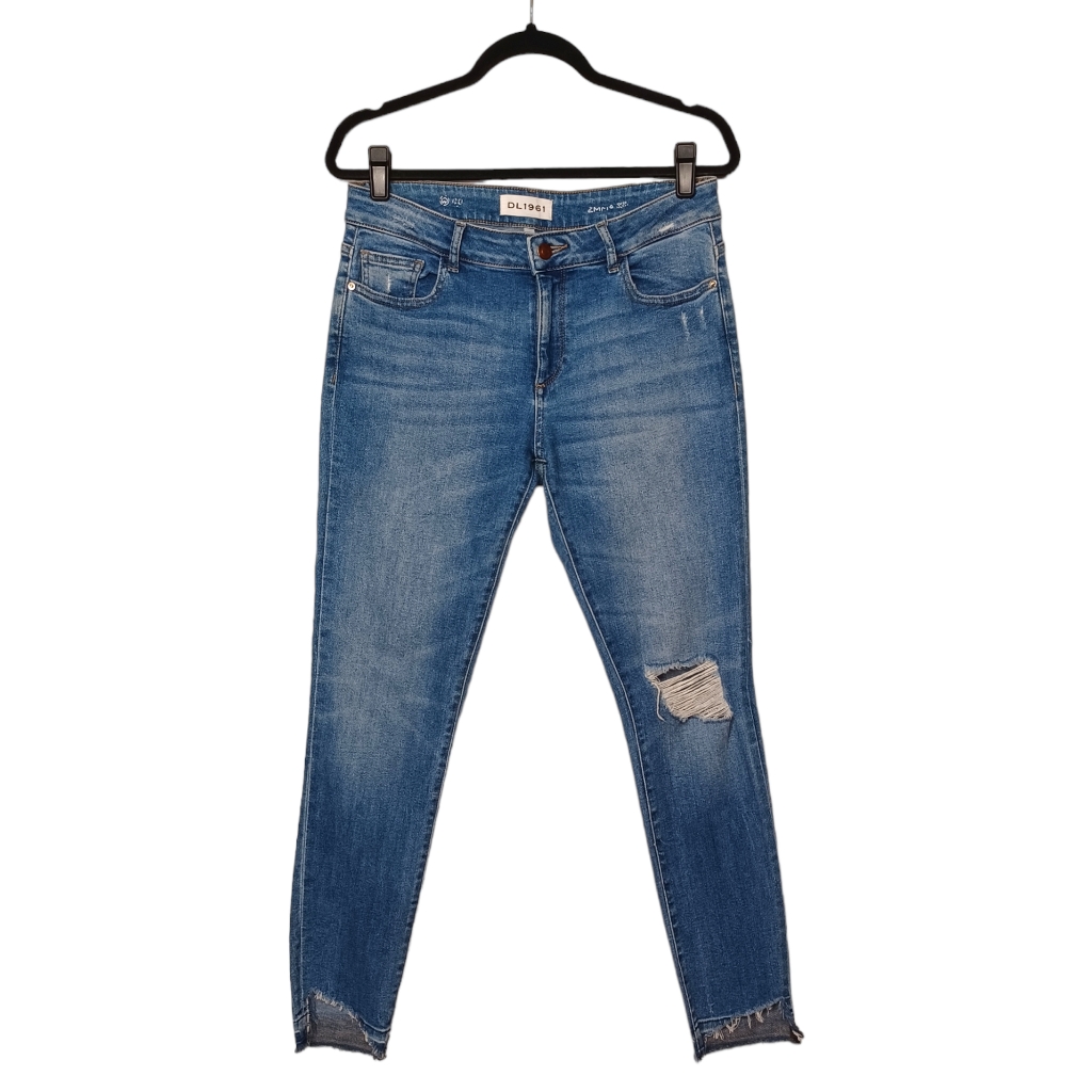 Dl1961 Emma Power Legging Divers Distressed Skinny Medium Blue Denim Jeans 30